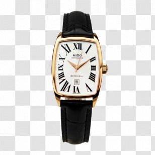 Mido Automatic Watch Clock Luxury Goods - Brand - Ms. Black Transparent PNG