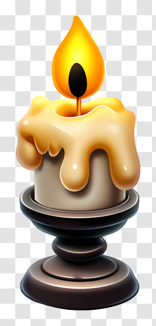 Candle Light - Candle With Flame Illustration Transparent PNG