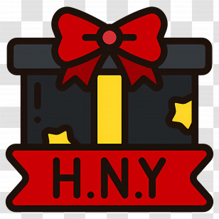 New Years Gifts - Gift Box With Red Bow For New Year Transparent PNG