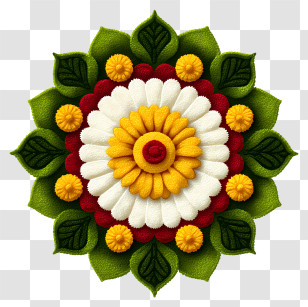 Onam Pookalam - Colorful Rangoli Design For Diwali Transparent PNG