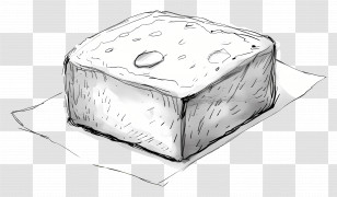 Bread Pudding - Healthy Tofu Block Transparent PNG