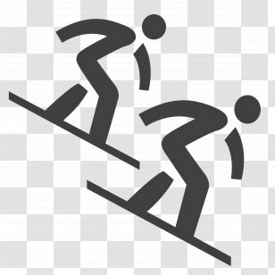 Olympic Sport - Minimalist Skiing Icon Design Transparent PNG