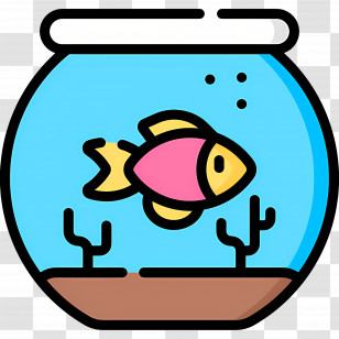 Fish Tank - Colorful Fish In A Fish Bowl Transparent PNG