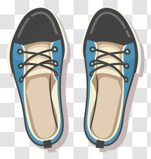 Canvas Shoes - Blue And Beige Sports Sneakers Transparent PNG