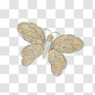 Butterfly Brooch Engraving Buccellati Jewellery Transparent PNG