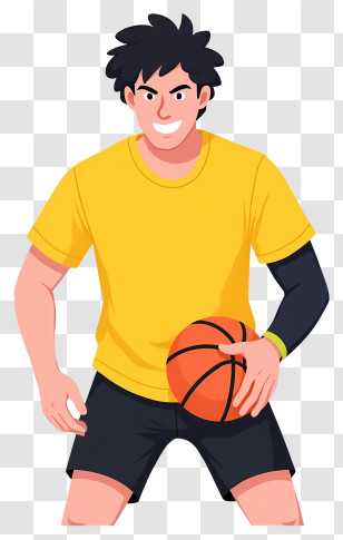 Man Playing Basketball - Basketball Player In Action Transparent PNG