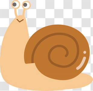 Cartoon - Cute Happy Snail Cartoon Illustration Transparent PNG