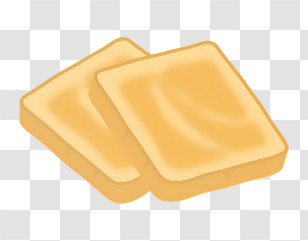 Food - Two Golden Slices Of Toast Illustration Transparent PNG