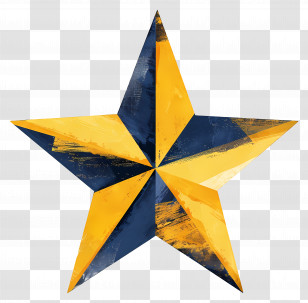 Star - Yellow And Blue Star Illustration Transparent PNG