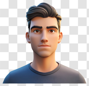 Man Model Face - 3D Male Character Avatar Transparent PNG