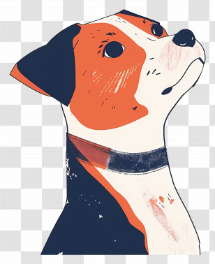 Dog - Cute Dog Illustration With Collar Transparent PNG