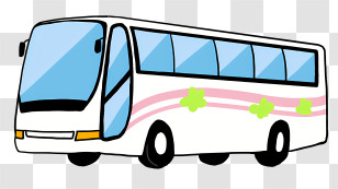 Transport - Cartoon Bus Illustration Transparent PNG