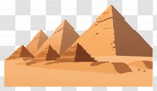 Pyramids Of Giza - Illustration Of Egyptian Pyramids Transparent PNG