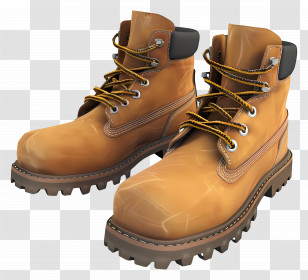 Work Boots - Durable Brown Boots For Outdoor Adventures Transparent PNG
