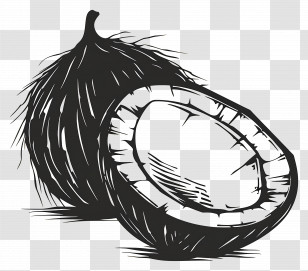 Summer - Coconut And Half Coconut Transparent PNG