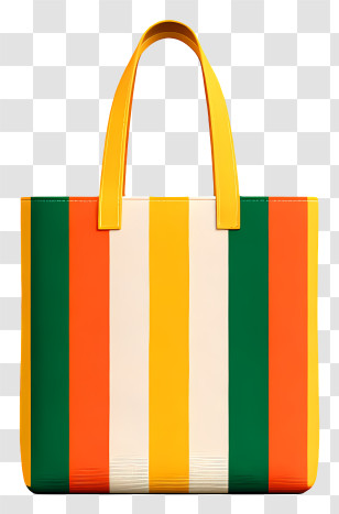 Shopping Bag - Colorful Striped Tote Bag Transparent PNG