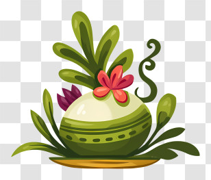 Food Logo - Decorative Plant With Flowers Transparent PNG