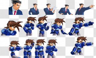 Ace Attorney Investigations: Miles Edgeworth Phoenix Wright: Godot - Action Figure - Blue Transparent PNG