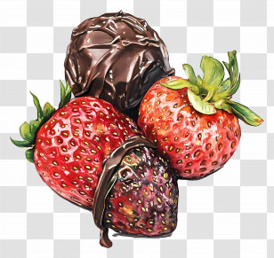 Strawberry - Chocolate Covered Strawberries Transparent PNG