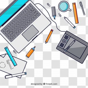 Download Computer - System - Hand-painted Table Transparent PNG