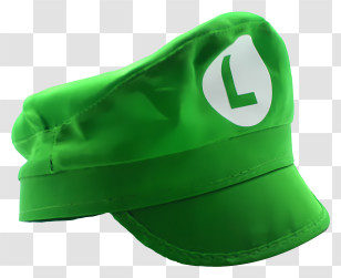 Luigi Hat - Green Cap With L Emblem Transparent PNG
