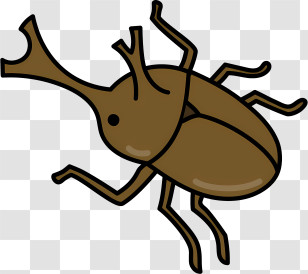 Icon - Cartoon Stag Beetle Illustration Transparent PNG