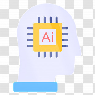 Artificial Intelligence - AI Head Icon Transparent PNG