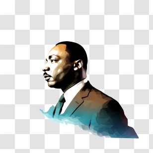 Martin Luther King Jr Day - Portrait Of A Man In Suit Transparent PNG