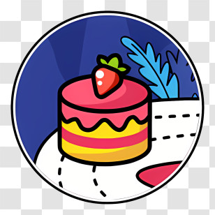 Strawberry Shortcake - Colorful Cake With Strawberry Transparent PNG