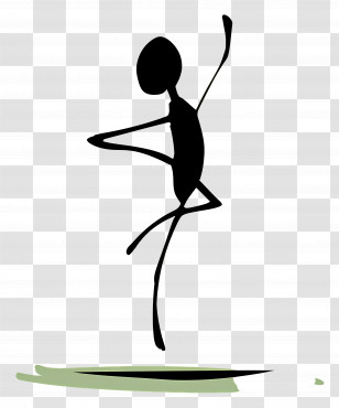 Stick Figure Jumping - Person Dancing Transparent PNG