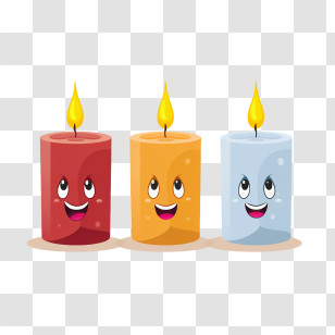 Candles - Happy Cute Candles Transparent PNG