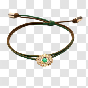 Peacock Feather
 - Elegant Green Bracelet With Charm Transparent PNG