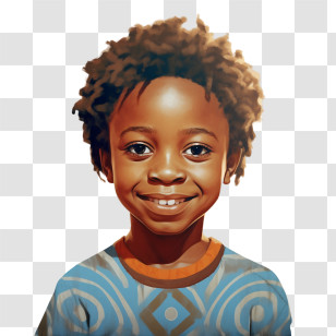 African Child
 - Smiling Child With Curly Hair Illustration Transparent PNG