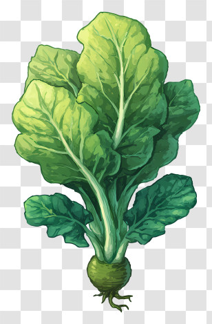 Chard - Green Leafy Vegetable Illustration Transparent PNG
