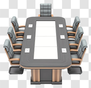 Business Meeting Table - Office Conference Table Transparent PNG