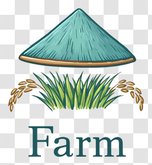Farm Logo - Farm Logo With Crops And Hat Transparent PNG