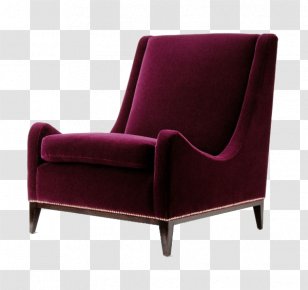 Eames Lounge Chair Couch Furniture Living Room - Loveseat - High-end Wine Red Sofa Transparent PNG