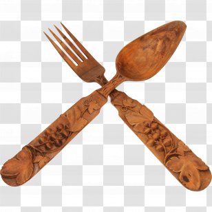 Cutlery Wooden Spoon Fork Transparent PNG