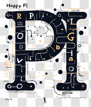 Happy Pi Day - Creative Pi Symbol Design Transparent PNG
