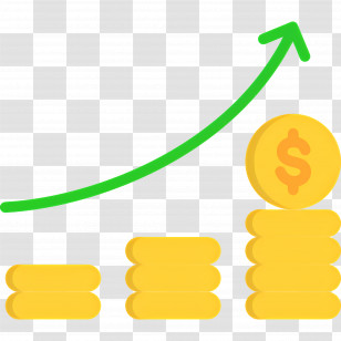 Growth Arrow - Growing Coins For Financial Growth Transparent PNG