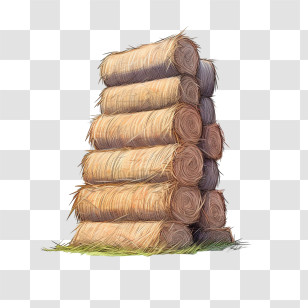 Hay Bale
 - Stacked Hay Bales For Farming Transparent PNG