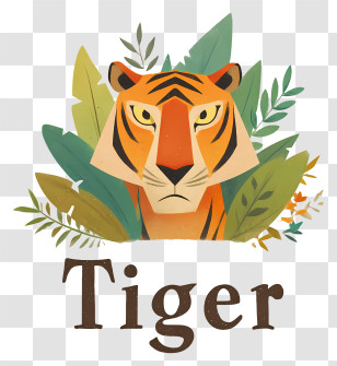 Tiger Logo - Regal Orange Tiger Head Illustration Transparent PNG