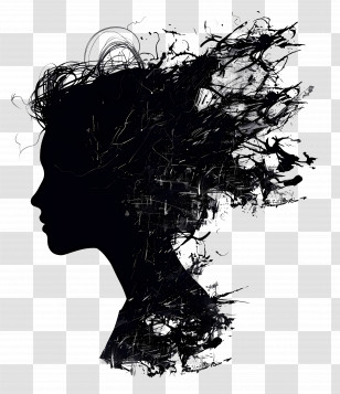 Girl Silhouette - Abstract Silhouette Art Transparent PNG