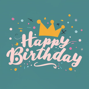 Happy Birthday - Happy Birthday Card With Festive Design Transparent PNG