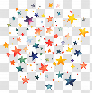 Star Small - Abstract Colorful Star Pattern Transparent PNG