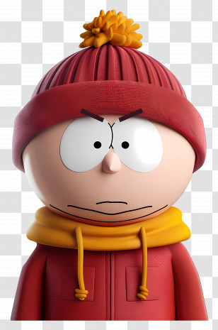 Eric Cartman - Cartoon Character In Red Hat Transparent PNG