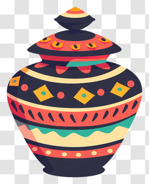Art Design - Ornate Decorative Jar Transparent PNG