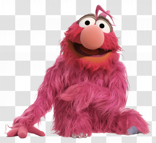 Telly Monster - Cute Pink Fuzzy Monster Character Transparent PNG
