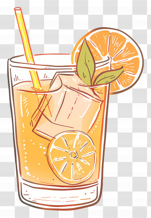Orange Juice - Refreshing Orange Juice Illustration Transparent PNG