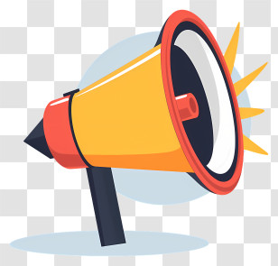 Megaphone - Bright Megaphone Illustration For Announcements Transparent PNG